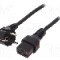 Cablu alimentare AC, 2m, 3 fire, culoare negru, CEE 7/7 (E/F) &amp;#351;tecar in unghi, IEC C19 mama, IEC LOCK - IEC-EL262S