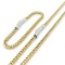 Set Lant+Bratara Inox Ton Auriu Argintiu Impletit Cod S102A