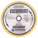 Disc pentru fierastrau circular TDD-305x30mm 60 dinti, Powermat PM0902