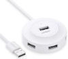 HUB extern Ugreen, &quot;CR106&quot; porturi USB: USB 2.0 x 4, conectare prin USB 2.0, LED, lungime 1m, alb, &quot;20270&quot; (timbru verde 0.8 lei) - 6957303822706