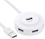 HUB extern Ugreen, &quot;CR106&quot; porturi USB: USB 2.0 x 4, conectare prin USB 2.0, LED, lungime 1m, alb, &quot;20270&quot; (timbru verde 0.8 lei) - 6957303822706
