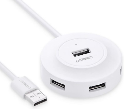 HUB extern Ugreen, &amp;quot;CR106&amp;quot; porturi USB: USB 2.0 x 4, conectare prin USB 2.0, LED, lungime 1m, alb, &amp;quot;20270&amp;quot; (timbru verde 0.8 lei) - 6957303822706 foto