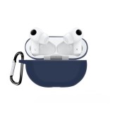 Cumpara ieftin Husa pentru protectia castilor stereo wireless Huawei FreeBuds Pro, culoarea albastru denim cu carlig prindere