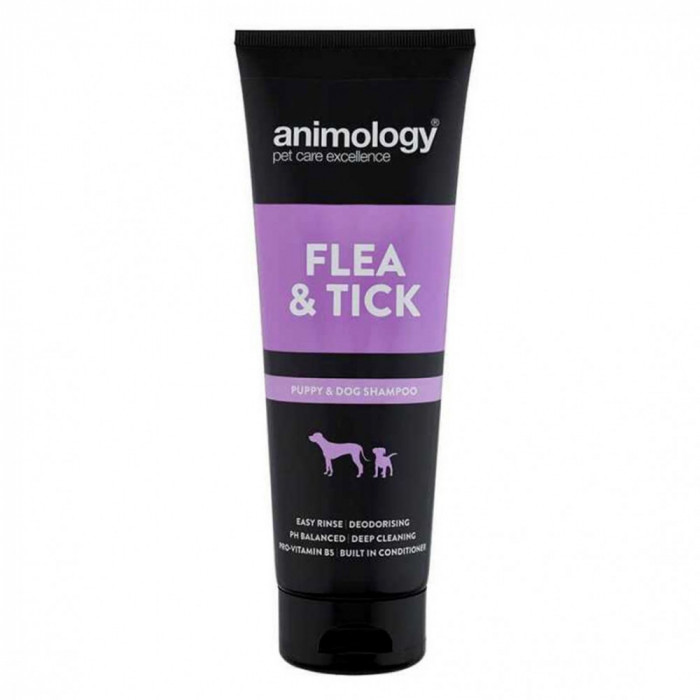 Animology Flea &amp;amp; Tick - şampon c&acirc;ine, &icirc;mpotriva paraziţilor, 250ml