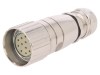 Conector M23 PIN 12 Mamă Lipire Cablu Drept 8A Aurit