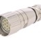 Conector M23 PIN 12 Mamă Lipire Cablu Drept 8A Aurit