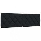 VidaXL Pernă pentru tăblie de pat, negru, 160 cm, material textil