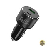 Incarcator Auto Silver Monkey SMA014 100W 3A 1 x USB-A - 1 x USB-C Negru
