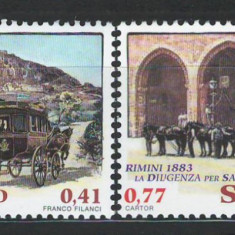 San Marino 2003 Mi 2103/04 MNH - 200 de ani de diligente Rimini–San Marino