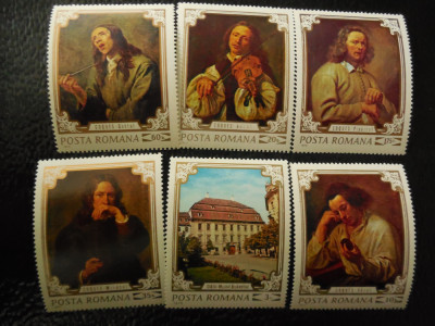 Serie timbre romanesti pictura pictori nestampilate Romania MNH foto