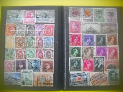 HOPCT LOT NR 581 BELGIA -47 TIMBRE VECHI-STAMPILAT foto