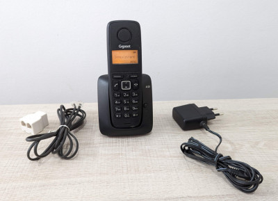 Telefon fix DECT Siemens Gigaset A120 + incarcator + cablu modem rj11 foto