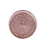 Moneda Marea Britanie 1/2 new penny 1974, stare foarte buna, curata