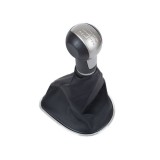 Buton + nuca + cadru schimbator viteze, Modecar, Pentru Seat Leon II 2005, 5 viteze, Negru/Crom