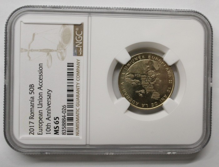 50 BANI 2017 MS65 . ADERAREA LA UE . SECOND TOP POP .