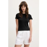 Hollister Co. tricou din bumbac culoarea negru, KI339-5061