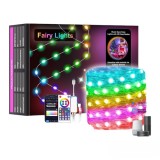 Cumpara ieftin Instalatie LED RGB, SMART, 20 m, 200 leduri, Interior/exterior IP67, Timer ON/OFF, Iluminare personalizabila, Oem