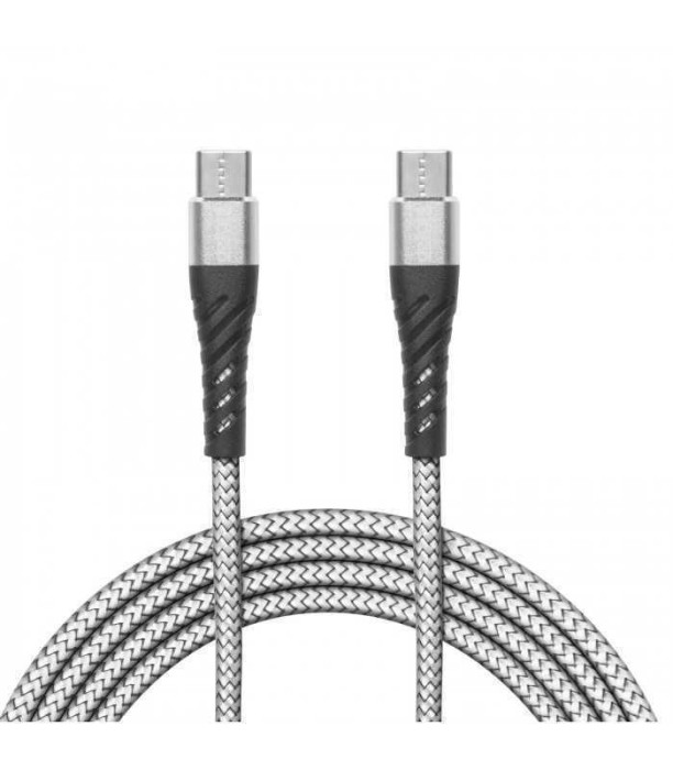 Cablu de date USC Type C - USB Type C alb 2m delight