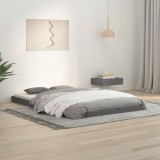 VidaXL Cadru de pat Small Double, gri, 120x190 cm, lemn masiv de pin