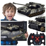 TANCH MARE CU TELECOMANDĂ RC, LUMINI, SUNET, TURN ROTATIV