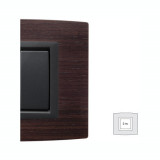 Placa Vitra lemn wenge, 2 module, mod comanda gri, Master