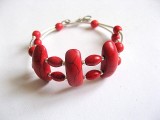 bratara howlite rosu 26969