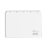 Set 25 separatoare A5, file imprimate A-Z, Alb, fabricat din PVC - NOU