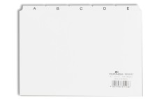 Set 25 separatoare A5, file imprimate A-Z, Alb, fabricat din PVC - NOU