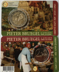 BELGIA 2019 - 2 Euro comemorativ ?450 ani - Pieter Bruegel? BU / coincard/ FR foto