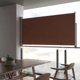 VidaXL Copertină laterală retractabilă de terasă, maro, 120 x 300 cm