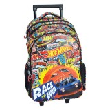 Ghiozdan tip troler cu 3 compartimente, Hot Wheels, Race to Win