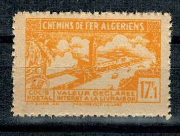 Algeria 1943 - 17.1Fr, colete postale, cai ferate, neuzat foto