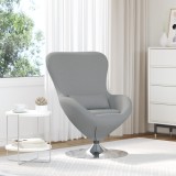 vidaXL Scaun tip ou, gri deschis, textil
