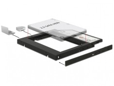 Installation Frame (Caddy) 10mm Slim SATA 5.25 pentru 2.5&quot; SATA HDD 9.5mm, Delock 62669