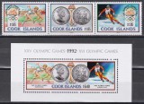 Cook 1991 - Jocurile Olimpice Albertville și Barcelona, Staif + Colita, MNH