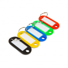 Etichete pentru chei - 5 culori - plastic - 50 buc/pachet foto