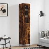 Cumpara ieftin Dulap &icirc;nalt, stejar fumuriu, 34,5x34x180 cm, lemn prelucrat