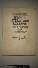 Istoria Literaturii Romane de la origini pana in prezent - George Calinescu foto