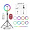 Lampa circulara RGB LED Ring Light,diametru 26 cm + trepied 200 cm + accesorii