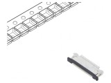 Conector FFC/FPC Orizontal 20 Pin ZIF