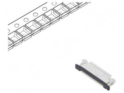 Conector FFC/FPC Orizontal 20 Pin ZIF foto