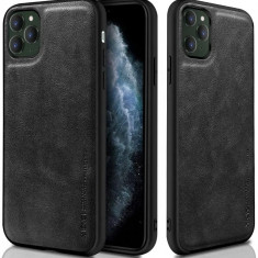 Husa iPhone 11 Pro Max Piele ecologica Negru X-Level