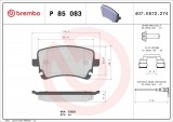 Set placute frana BREMBO P85083