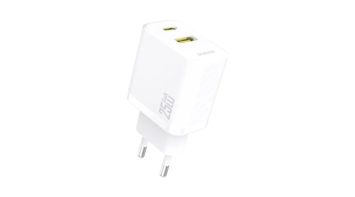 &Icirc;ncărcător Dudao A26T GaN 25W USB-A, USB-C - Alb