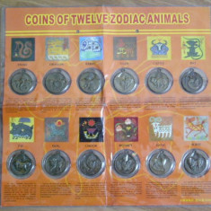 M1 C41 - Set monede - China - 12 monede zodiacale cu animale