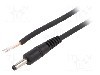 Cablu alimentare DC, cabluri, DC 4,0/1,7 mufa, negru, 1,5m, WEST POL - P40-TT-C075-150BK