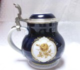 HALBA PORTELAN CU COBALT ROYAL TETTAU BAVARIA IN EDITIE LIMITATA CAPAC ZINC CU PORTELAN ANUL 1981