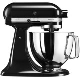 Mixer cu bol KITCHENAID Artisan 5KSM125EOB, 4.8l, 300W, 10 trepte viteza, negru lucios