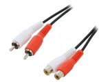 Cablu RCA Dual 5m Negru
