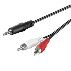 Cablu Jack 3.5 mm stereo la 2x RCA 5m cupru Goobay